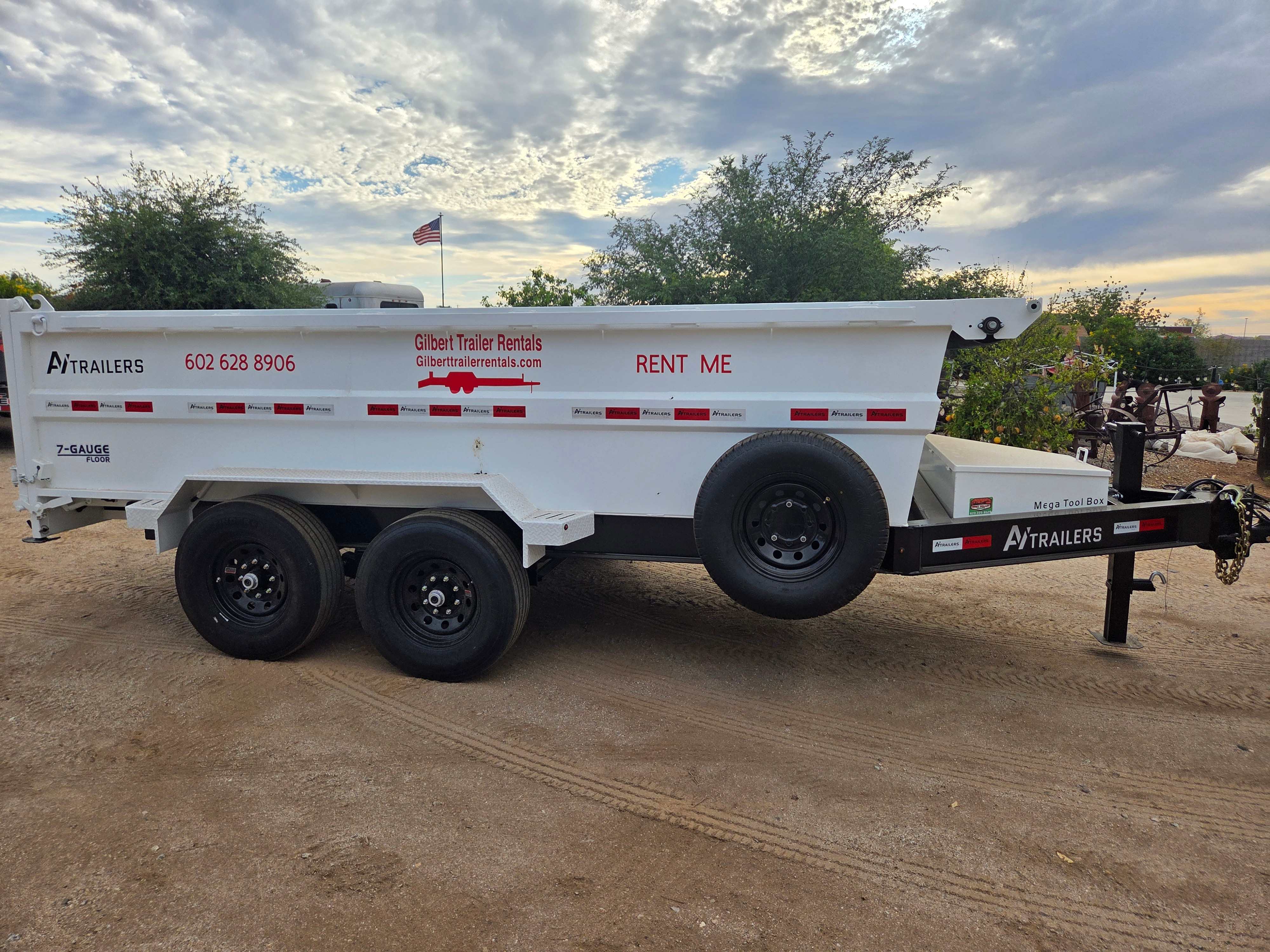 83" x 14' Dump Trailer rental photo 2 - Gilbert Trailer Rentals
